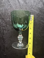Set of 6 Tiffin-Franciscan Killarney Green Glass Cordial Or Liqueur Glasses 4.5