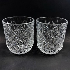 Mikasa CLAREMONT Old Fashioned Blown Glass Fine Crystal 10oz Discontinued Set 2