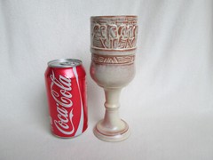 FRANKOMA Pottery Desert Gold Lord’s Supper Chalice Wine Goblet 7.5″ tall RARE