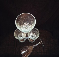 Cristal d’Arques Diamant JG Durand France Hand Blown Crystal Mid-Century Modern