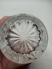 Pinwheel Design Pressed and cut Glass Whiskey Rocks Tumbler Replacement Glass