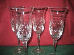4 Mikasa Westminster Crystal Fluted Champagne Glasses NIB – Made in Austria