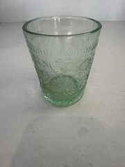 US Glass Strawberry Green 3 1/2” Tumbler (s) Uranium Depression Glass