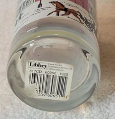 Vintage Libbey Christmas Village Glass w/ Gold Rim Winter Scene Horse Sleigh