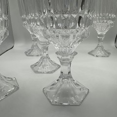 Fostoria Heritage Vintage Water Tea Goblet/Glass Clear Crystal 7 1/4″ Set of 7