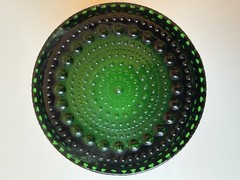 Emerald Green Hobnail Bubble Glass Tumbler 12oz Jupiter Style Barware