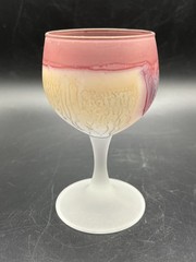 Vintage Rueven Hand Painted Nouveau Art Wine Glass Hand Fired OOAK (Replacement)