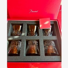 Baccarat 2025 Crystal Rocks Glass Set of 6 | New | Unique Cut Designs