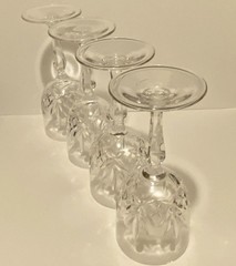 Palace Royal Crystal Rock 4 Water Goblets Wine Glasses Replacements Discontinued
