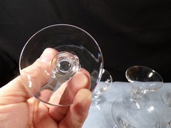 Set of 7 Bryce Clear Glass Hellenic Liquor Cocktail Glasses 4″ Tall