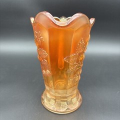Northwood Marigold 5pc. Raspberry Carnival Glass Water Set