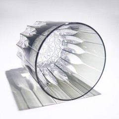 Star Base Hand Cut To Clear Grey Crystal Whiskey Glasses Kiriko Glass 12oz 1pc