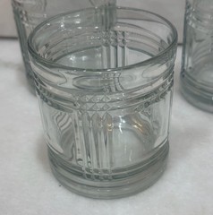 Set of 3 VTG Anchor Hocking Aberdeen Glen Plaid Lowball Old Fashioned Glasses