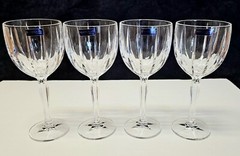 Lot 4 WATERFORD OMEGA crystal WINE GLASSES Excellent condition BEAUTIFUL Marquis