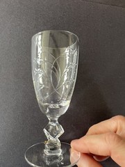 Tiffin Franciscan Princess Juice Coctail Iced Glass Floral Etched