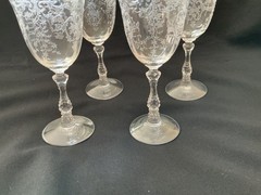 Fostoria Clear 4 Oz. Navarre Claret Wine Glasses 6″ Set of 4
