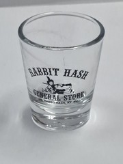 Rabbit Hash General Store KY Kentucky Souvenir Shot Glass Clear Glass Barware