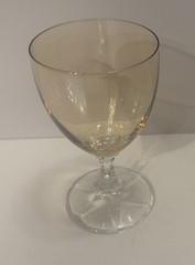 Vintage Schotts-Zwiesel Style, Nektar Topaz Amber, West Germany, Stemmed Glass