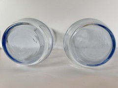 Libbey Blue Hammered Highball Glasses Set of 2 • 6.75” Tall • Textured Drinking