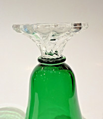 Set of 4 – Anchor Hocking Forest Green Burple 12 oz Footed Water Glasses