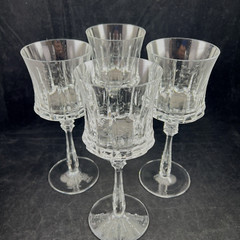 Mikasa Water Goblets Marquis Crystal Glass 8 3/8 4Pc Set
