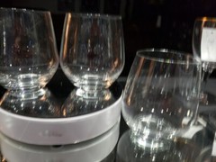 Set (4) Stemless Wine Glasses 4-1/4″ Tumblers- Crystal Lenox signed plain 16 oz.