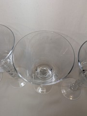 Z Gallerie Glass ZGG1/ Pier 1 Captured Mouth Clear Wine Goblets 9 in Set of 4
