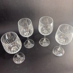 4 X Vintage Schott-Zwiesel Westminster Wine Glass Crystal 7.25″ – Set.