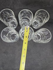 Princess House Heritage 12 Oz Tumbler Set Of 6 Clear Floral Etched 5″ Glasses