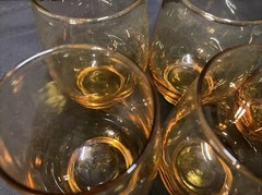 Libbey Amber Gold Juice Bar Glasses Set of 5