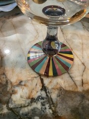 MacKenzie-Childs Foxtrot Water Glass