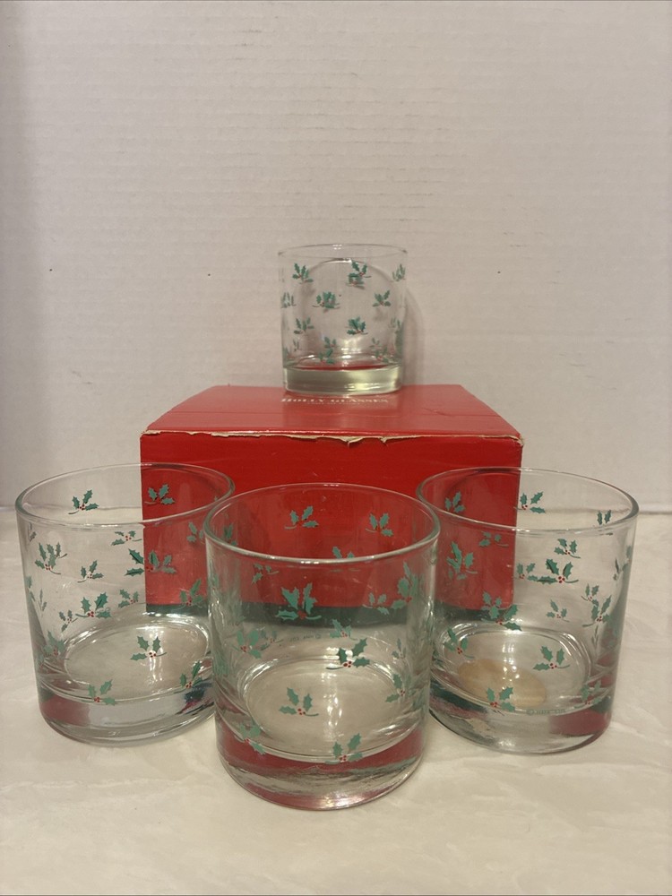 Hallmark Holly glasses set Of 4