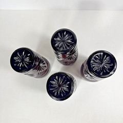 Luminarc Cristal D’Arques Durand Antique Ruby Red Set of 4 Tumblers Glass France