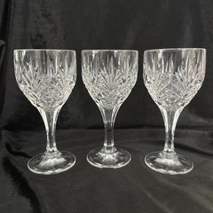 Imperial Estate Crystal Vintage Wine Glass Ventana Design Czech Republic Set 3