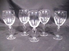 Corcoran Teardrop Clear Wine Glasses Set of 5