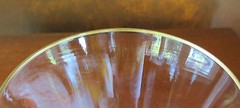 Tiffin Mansfield Gold Rim #17640 Air Bubble Stem Iced Tea Footed Tumbler(s)