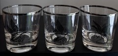 (3)Federal Glass Sportsman Cocktail Glasses. (2) Canada Goose (1) Canvasback