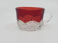 EAPG Duncan and Miller Button Arches Ruby Stain glass cup mug 1897