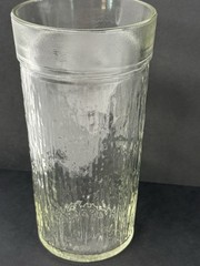 Kerr Tree Bark Drinking Glasses Set of 4 Clear Textured Tumblers Vintage