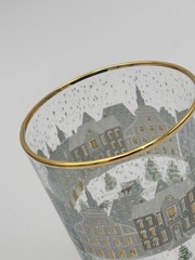 Mark & Graham HOLIDAY VILLAGE GLASSES ~ Set of 4