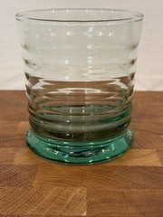 5 Libbey Spanish Green Sirrus Ribbed Glasses Low Ball Double Old Fashioned Y2K