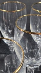 Lenox Monroe Crystal Iced Tea Glasses Gold Trim 8″ Set of 6
