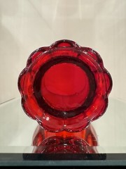 Fenton Ruby Red Thumbprint Dot Panel Tumbler