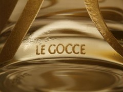 Le Gocce Cerve Glass Highball Tumblers Gold Pop Art Design Italy 5 1/2″ 14 oz.
