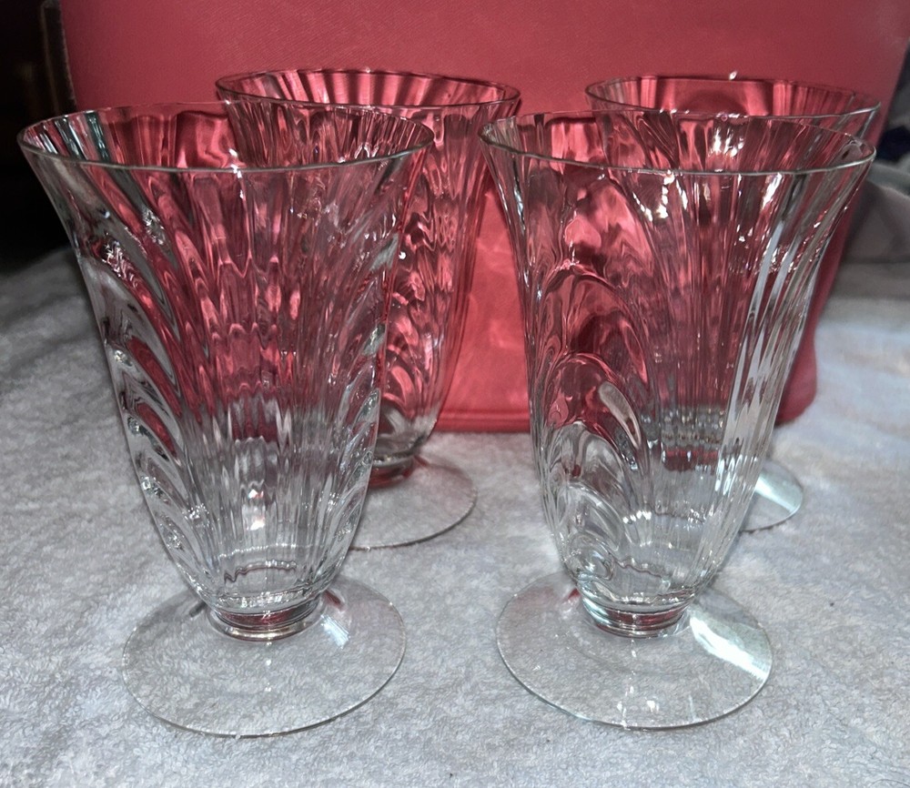 Set of 4 CAMBRIDGE CAPRICE Stem 300 Footed Tumbler/Iced Tea 12 oz. 6 1/4″