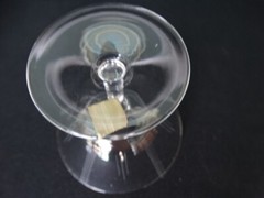 William Fraser Crystal, Germany Clear Vertical Lines Cut Liquor Cocktail Glass