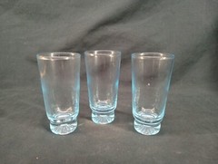 3 Duz Sapphire Star Swirl Misty Blue Shoot Glasses