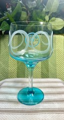 Pair Malfy Gin Copa Goblet Glass Genuine 17 oz Italy Gin Balloon Style Turquoise