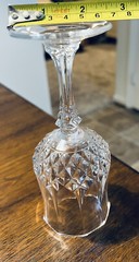 Set of 2 Vintage Cristal D’Arques-Durand Longchamp Crystal Wine Glasses 6.5” H