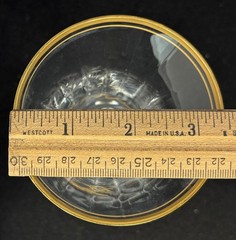 Vintage Tiffin Rims of Gold Crystal Water Goblets 6.8in Discontinued Set of 6